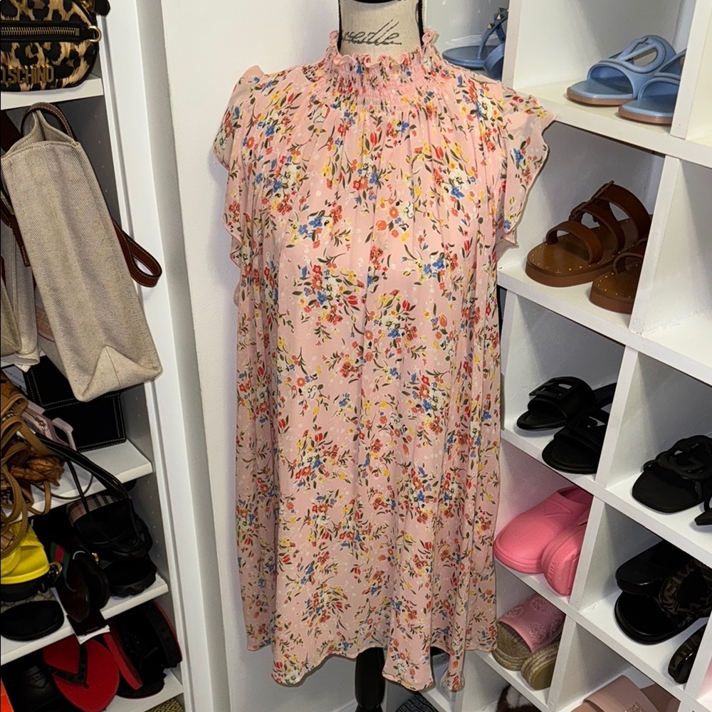 MELLODAY Pink Floral Dress